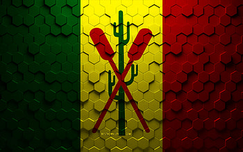 Flag of Petrolina, honeycomb art, Petrolina hexagons flag, Petrolina 3d hexagons art, Petrolina flag HD wallpaper