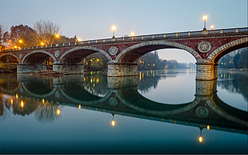 Turin, Ponte Isabella, Italian river, Captivating view HD wallpaper