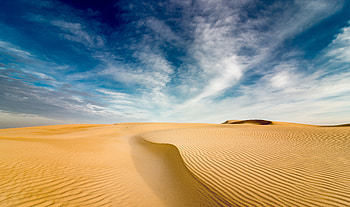 Nature, Sky, Sand, Desert, Wavy, Dunes HD wallpaper