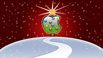 Christmas Apple Logo Computer - Cool PC HD wallpaper