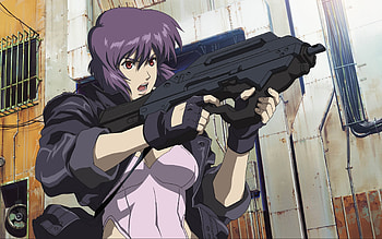 Anime, Ghost in a shell, Girl, Gun, Emotions, Street HD wallpaper