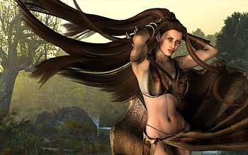 WoodElf Evening, daz3d, fantasy, woman, female HD wallpaper
