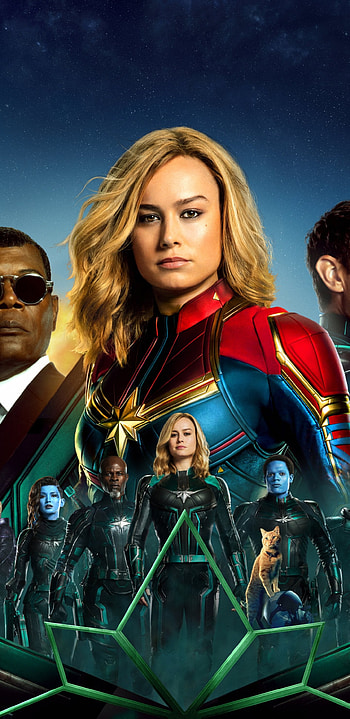 Brie Larson, Captain Marvel, Marvel movie, Carol Danvers HD phone wallpaper