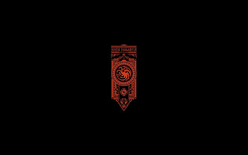 House Targaryen, Minimalistic , Fiery symbol, Stark contrast HD wallpaper