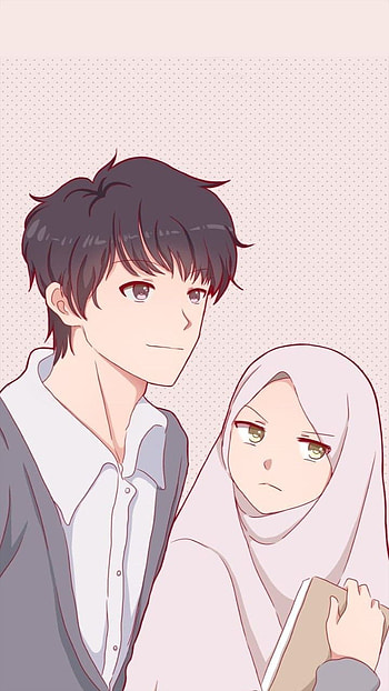 Muslim Couples Animated ❤ ideas. muslim couples, anime muslim, islamic cartoon HD phone wallpaper