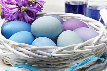 Easter, eggs, colored, nest, close up HD wallpaper