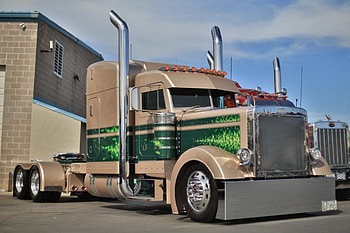 Kustom Pete, big rig, peterbilt, semi, truck HD wallpaper