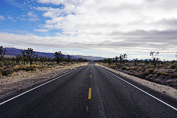 Nature, Desert, Horizon, Road, Markup, Asphalt HD wallpaper