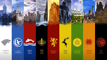 Game of Thrones House Flag & Castle HD wallpaper