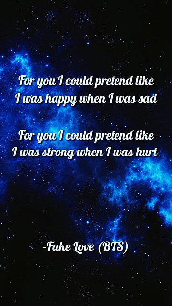 BTS Fake Love quote, Lyric quote, Quotes, Fake love HD phone wallpaper