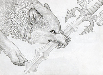Wolven Warrior by EternalCresen, wolves, art, animals, snow, wolf, warrior HD wallpaper