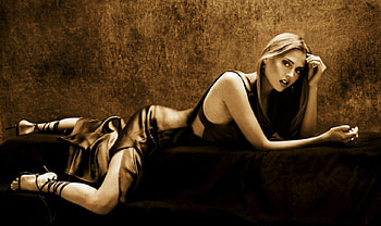 Estella Warren, sexy, model, dress HD wallpaper