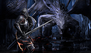 Dark Souls III Epic Encounter with Darkeater Midir, Darkeater Midir, video game, Dark Souls III HD wallpaper