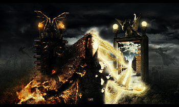 Good -- Evil, evil, good, fantasy, dark HD wallpaper