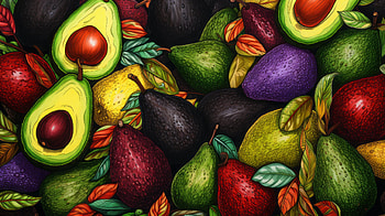 Avocado Delight AI Art, AI Art, food, avocado HD wallpaper