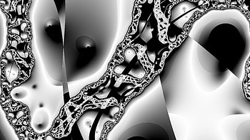 Trippy Psychedelic Fractal, trippy, psychedelic, aesthetic, black, white, Abstract, fractal, abstract black HD wallpaper
