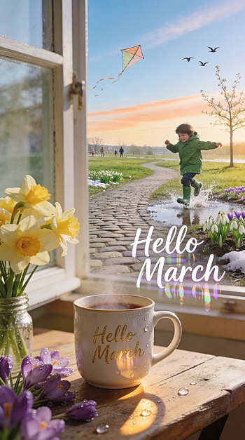 Hello March Morning; March Sunshine ; Hello March — Spring Joy, child HD phone wallpaper