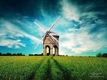 Landscape, Grass, Fields, Sky, Architecture HD wallpaper