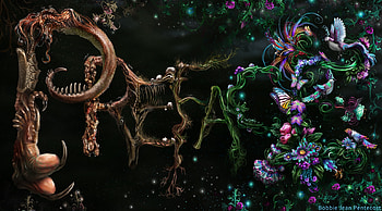 :), blue, preface, bjpentecost, black, letters, bird, pink, word, fantasy, flower, green, graphic, luminos HD wallpaper