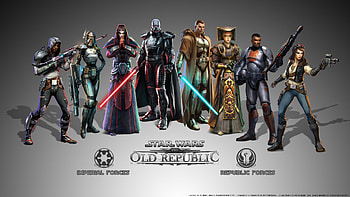 StarWars: the old republic Classes of SWTOR and background HD wallpaper