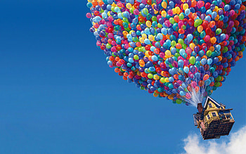 Up, Balloons HD wallpaper