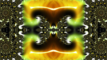 Trippy Psychedelic Fractal, trippy, psychedelic, aesthetic, yellow, Abstract, fractal HD wallpaper