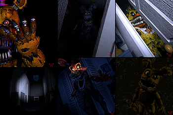 Nightmare Fredbear (Five Nights At Freddy's), video game, Five Nights at Freddy's 4, Five Nights at Freddy's HD wallpaper