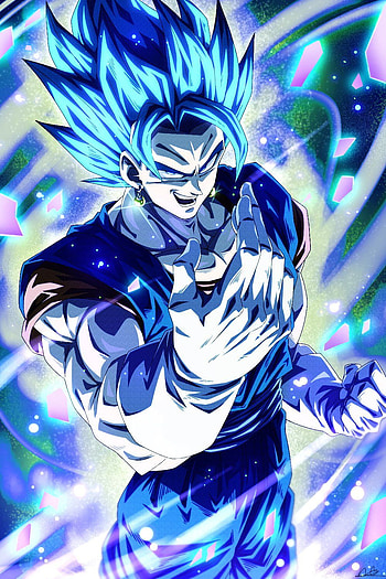 Vegetto Blue, electric blue, art HD phone wallpaper