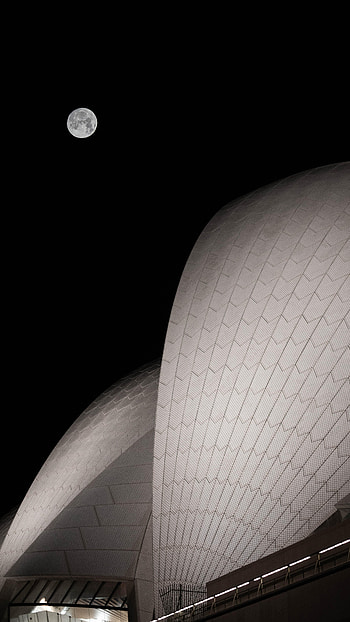 Night, Architecture, Moon, Building, Dark, Full Moon HD phone wallpaper