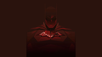 Batman, red and minimal, 2021 HD wallpaper