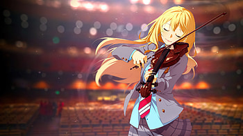 Shigatsu wa kimi no uso, Playing violin, Full laptop , Captivating music HD wallpaper