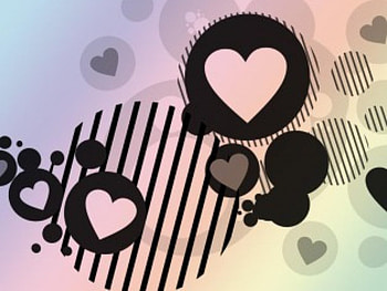 Hearts, abstract HD wallpaper