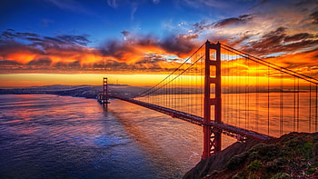 Bridge Sunset Sky, bridge, sky, sunset, nature HD wallpaper