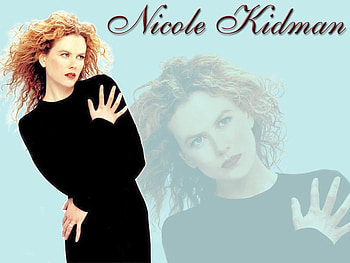 Nicole Kidman, black dress, eyes, hands, red hair, actress, female HD wallpaper