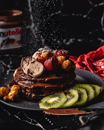 Fruits, Food, Chocolate, Desert, Pancakes HD phone wallpaper