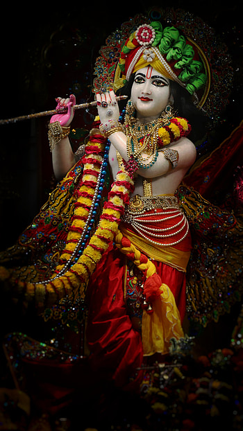 Krishna Darshan, love, spritual, radha, mahadev HD phone wallpaper