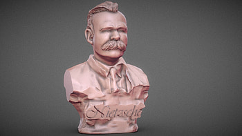 Artstation, Friedrich Nietzsche bust, Printable artwork, Nietzsche's sculpture HD wallpaper