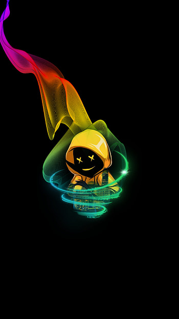Mask, amoled, mood off, Doll, Hacker HD phone wallpaper