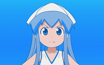 Cute, curious, anime girl, Ika Musume, Shinryaku! Ika Musume HD wallpaper