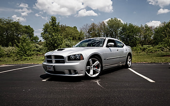 Tuning, Cars, Silver, Supercar, Dodge Charger Srt8, Cult Car, Functional Hood HD wallpaper