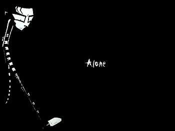 Alone, black, man, emo, alon, glasses HD wallpaper