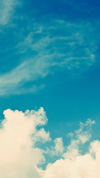 White Vintage Clouds Blu Sky 6 Plus HD phone wallpaper