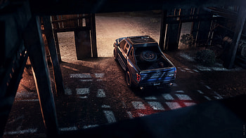 Night, Cars, Car, Suv, Machine, Pickup, Hangar HD wallpaper