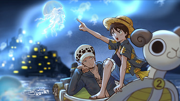 Trafalgar Law Monkey D. Luffy One Piece HD wallpaper