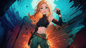 Kim Possible In Action, kim-possible, tv-shows, animated-shows, deviantart, cartoons HD wallpaper