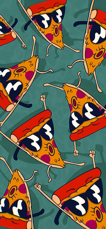 Uncle Grandpa's pizza, Vibrant green , Cartoon character, Deliciousness HD phone wallpaper