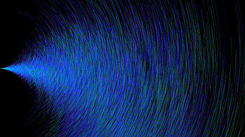 Blue threads, waves, abstract HD wallpaper