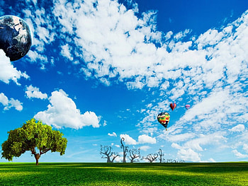 From Another Planet, earth, abstract, fantasy, world, sky HD wallpaper