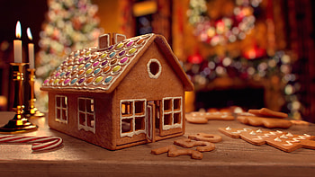 Gingerbread house 3D, Artistic creation, Immersive experience, Culinary craftsmanship HD wallpaper