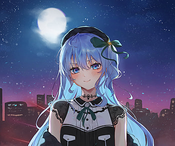 Hoshimachi Suisei, hololive, Hoshimachi Suisei, Anime, Virtual Youtuber HD wallpaper